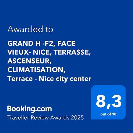 Grand H -F2, Face Vieux- Nice, Terrasse, Ascenseur, Climatisation, Terrace - Nice City Center Eksteriør bilde