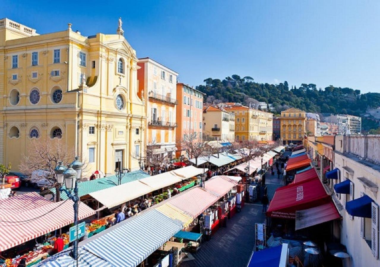 Grand H -F2, Face Vieux- Nice, Terrasse, Ascenseur, Climatisation, Terrace - Nice City Center Eksteriør bilde
